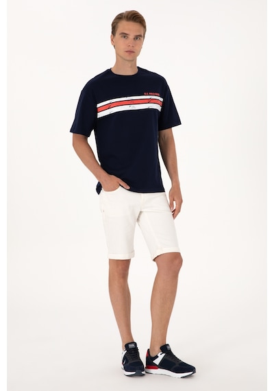 U.S. Polo Assn. Erkek Comfort Fit Bisiklet Yaka Lacivert Tişört 50306912-VR033