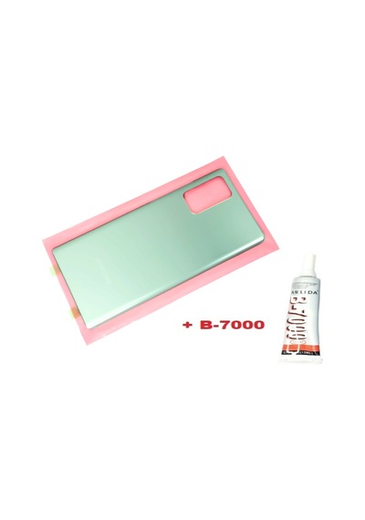 Tkgz Samsung Galaxy Uyumlu Note 20 Arka Pil Batarya Kapağı Cam+b-7000 Yeşil
