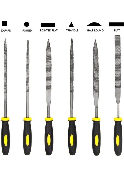 6163 Mini Ahşap Törpü Eğe Seti 14 CM 6'lı