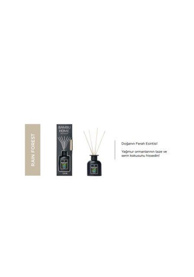 Bambuhome Dıffuser Oda Ofis Ortam Kokusu Rain Forest 120 Ml Reed Dıffuser Yağmur Ormanları