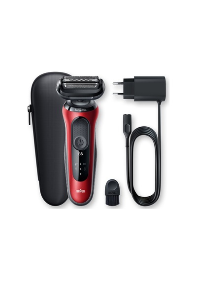 Braun 6 Serisi R1000S Kırmızı SensoFlex Islak&Kuru Kablosuz + Seyahat Çantası