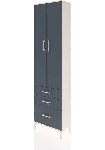 Arges Dolap 4 Raflı 3 Çekmeceli 2 Kapaklı 60x30x221 Aytaşı-antrasit Atlas Çam Arges Dolap 4 Raflı 3 Çekmeceli 2 Kapaklı 60x30x221 Aytaşı-antrasit Atlas Çam