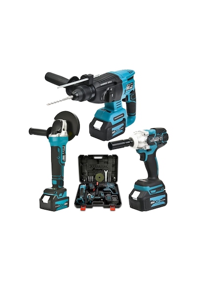 Prohummer Ph023 58vf Ultra Akülü 3lü Set - Matkap + Somun Sıkma + Avuç Taşlama