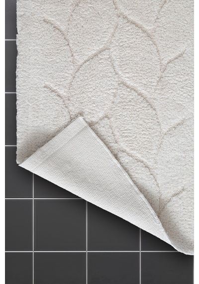 Lilly 2'li Pamuk Banyo Paspas Seti Yumuşak Dokulu Krem Yıkanabilir 60x100 + 60x50cm, Ll006w