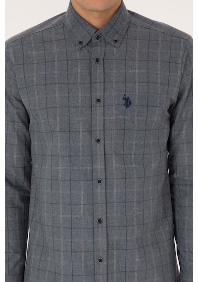 U.s. Polo Assn. Erkek Açık Lacivert Gömlek Desenli 50308555-vr059 Acık Lacıvert