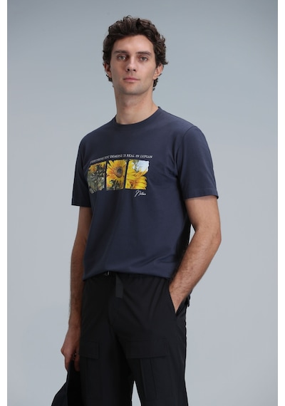 Lufian June Modern Grafik T- Shirt Antrasit Antrasit 111020192100110 111020192100110 Antrasit