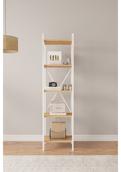 Nilamu Çam 45 Cm Kitaplık, Metal Aksamlı, Organizer, Ofis, 45 170 34 Cm Atlantik Çam Nilamu Çam 45 Cm Kitaplık, Metal Aksamlı, Organizer, Ofis, 45 170 34 Cm Atlantik Çam