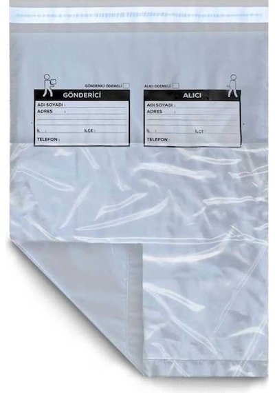 Cepli Gri Poşeti 45X55+4 Cm - 100 Adet