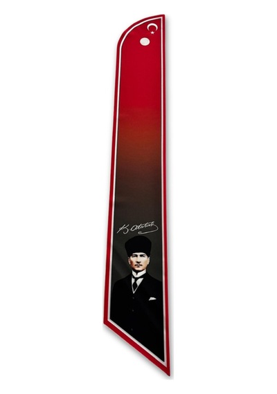 Tarzını Seç 10 Lu Atatürk Fotoğraflı Ve İmzalı Türk Bayraklı Kravat / Eşarp / Fular Set İmzalı10