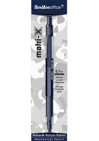 Scrikss Matri-x Versatil 0.7 Mm Lacivert Şeffaf Amb.
