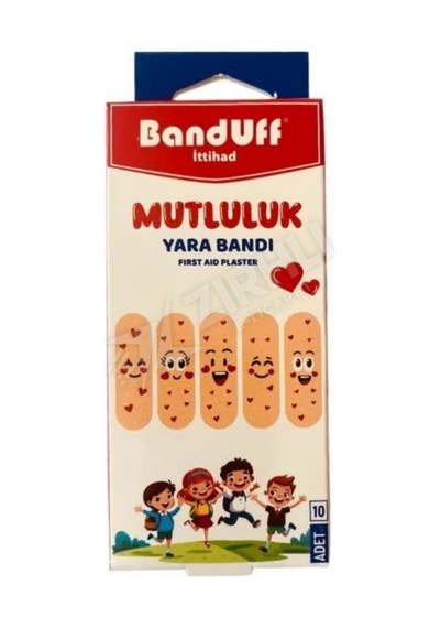 3 Adet Banduff Yara Bandı Mutluluk 10'lu