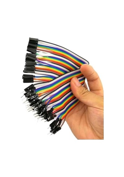 40 Adet Dişi-erkek Jumper Kablo 20 Cm - Arduino, Raspberry Pi, Esp32, Breadboard İle Uyumlu