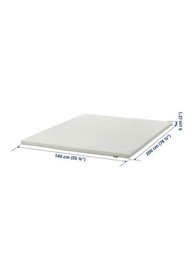 Ikea Nısseholm Çift Kişilik Yatak Pedi, Beyaz, 140x200 Cm
