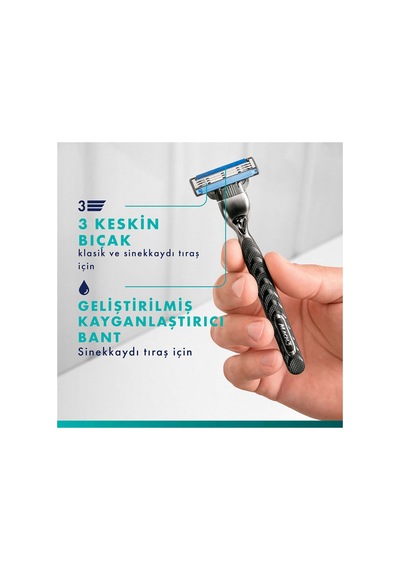 Mach3 Tıraş Makinesi Kartuş Yedekleri Erkekler İçin, 3-bıçaklı Yedekler X2"
