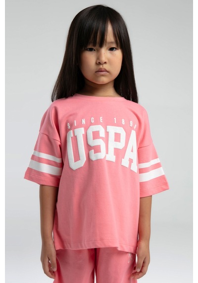 U.S. Polo Assn. U.s. Polo Assn Kız Çocuk Pembe Bermuda Takım Us2091-c-v2 Pembe