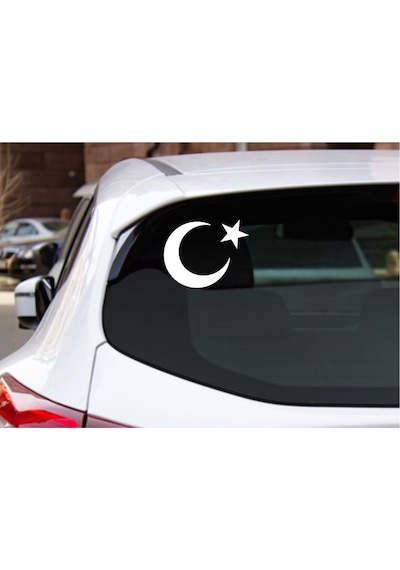 Ay Yıldız Oto Sticker Beyaz3220