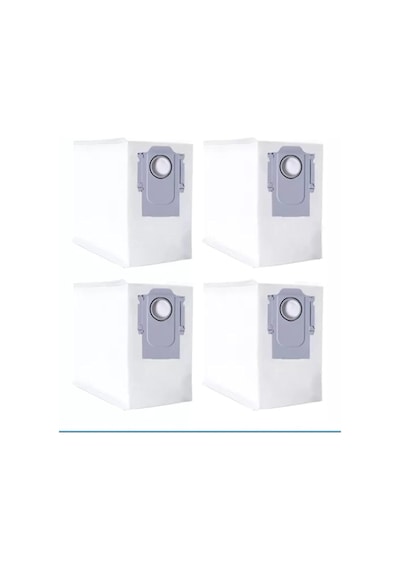 Roborock Q7 Max Ile Ile Uyumlu Toz Torbası 4 Adet Beyaz
