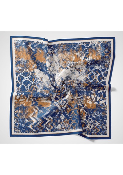 Silk Home Velora Eşarp Art Koyu Mavi 90x90 Çok Renkli