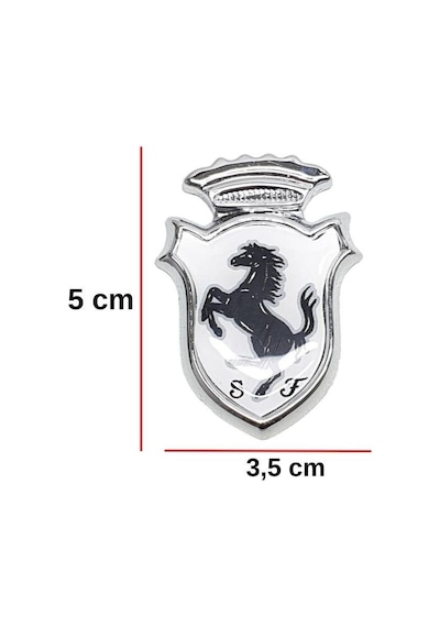 Ferrari Araç Direk Arması Beyaz (2 Adet)