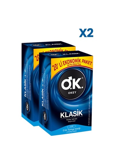 Klasik Prezervatif 20'li X2 Adet