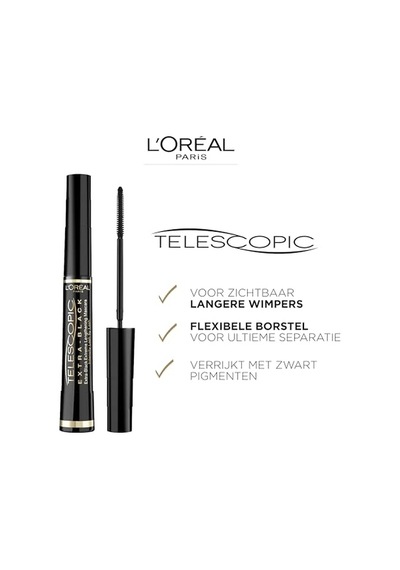 L'oreal Paris Telescopic Carbon Black Maskara - Extra Siyah 00