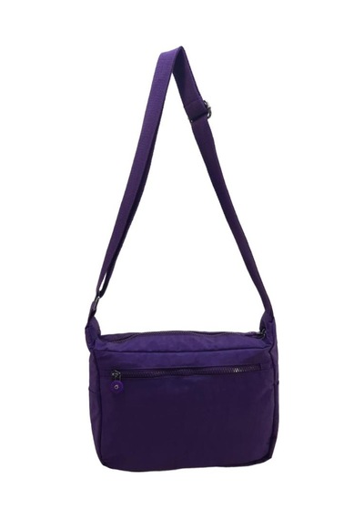 Baginn Klinkır Kadın Postacı Çanta Çok Cepli Çapraz Askılı Mor
