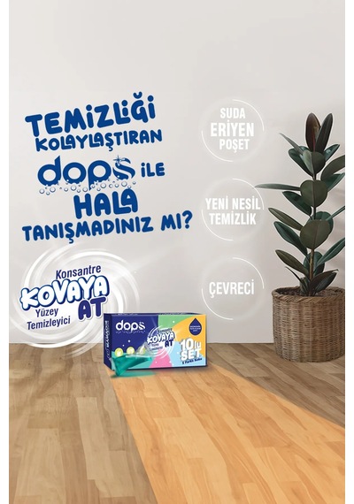 Dops Konsantre Kovaya At Suda Eriyen Yüzey Temizleyici 10'lu