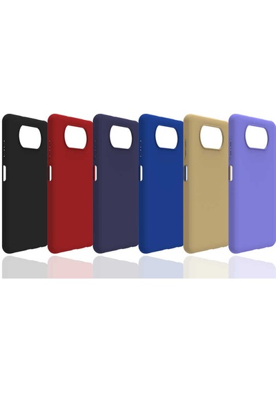 Noktaks - Poco X3 - Poco X3 Nfc - Poco X3 Pro Uyumlu - Kılıf Mat Soft Esnek Biye Silikon - T16644 - Kırmızı Kırmızı
