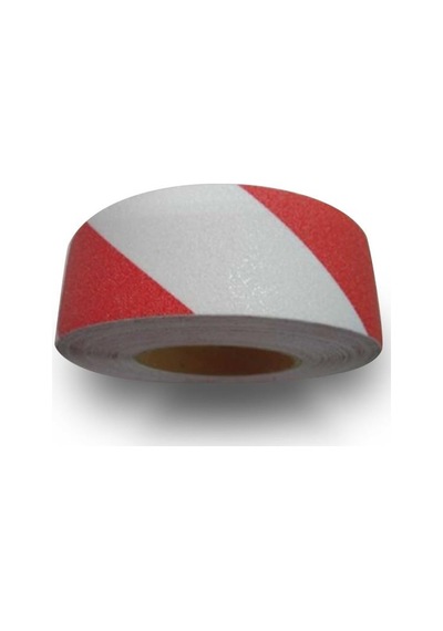 Kırmızı-beyaz Merdiven-zemin Kaydırmaz Bant 50mm X 25mt