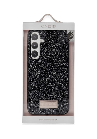 Onegif Samsung Galaxy Uyumlu A55 5g Bright Simli Kapak - Gold İtdark18055