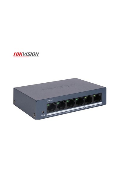 Hıkvısıon Ds-3e0106mp-e/m 4 Port 4x10/100 Poe 2x100m Uplınk Port Poe Yönetilemez Swıtch 35w