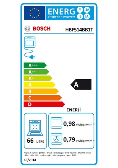 Bosch HBF514BB1T 66 LT Ankastre Fırın