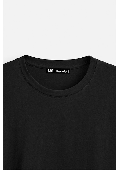 Thewert Sus Çocuk Tasarım Sırt Baskılı Pamuk Siyah Oversize T-shirt