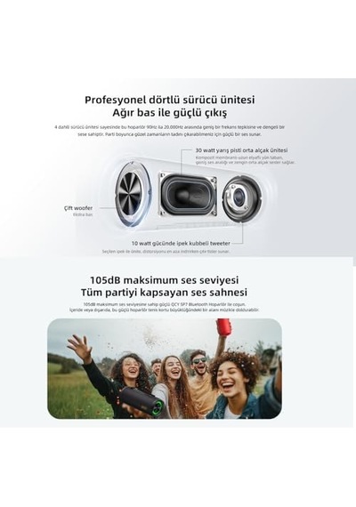 Qcy Sp7 Rgb Bluetooth Hoparlör Siyah