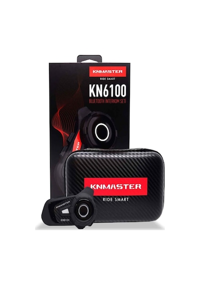 Knmaster Kn6100 Motosiklet Bluetooth Interkom Kulaklık Seti Siyah