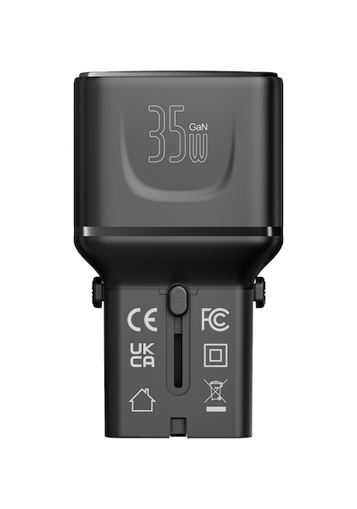 Xenon Smart Priz Dönüştürücü 35w Gan Hızlı Şarj, 200+ Ülke, Usb-c & Usb-a, Pd Pps, Seyahat Adaptörü X6407