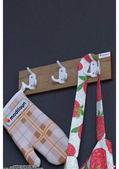 Arı 9 Kancalı Mutfak Askısı 3'lü Set 31,4x9,6 Cm - Şık Tasarım, Çok Amaçlı Düzenleyici Ve Yer Tasarrufu Çok Renkli