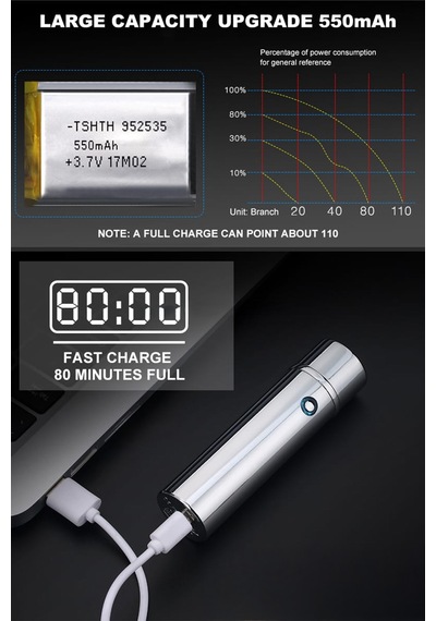 Judas K15 Usb Şarjlı 6 Arc Alevsiz Çakmak -new Style