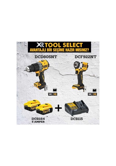Dcf922 Somun Sıkma+dcd805 Vidalama+2x5ah Akü+1xşarj Cihazı - 564746322