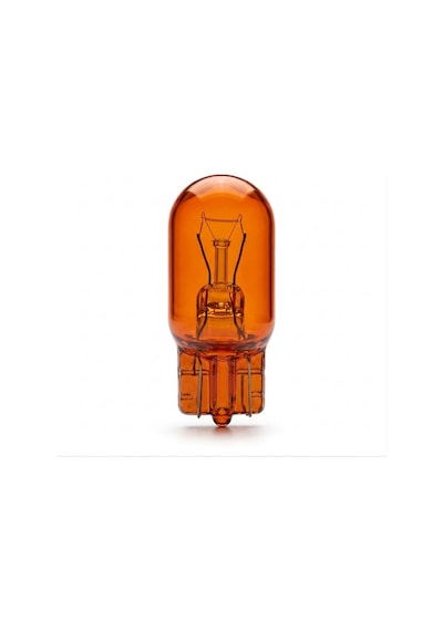 T10 Wy5w Turuncu Cam Ampul 12v 5w - Plaka, Park, Tavan Ve Yan Sinyal İçin Uygun Tekli Ampul 1adet