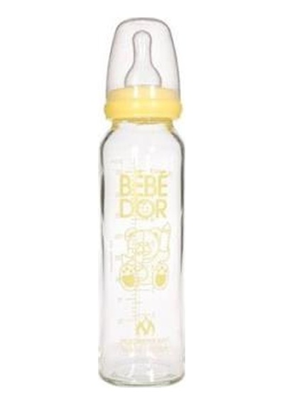 Orta Akış Isıcam Biberon 250 Ml / Sarı