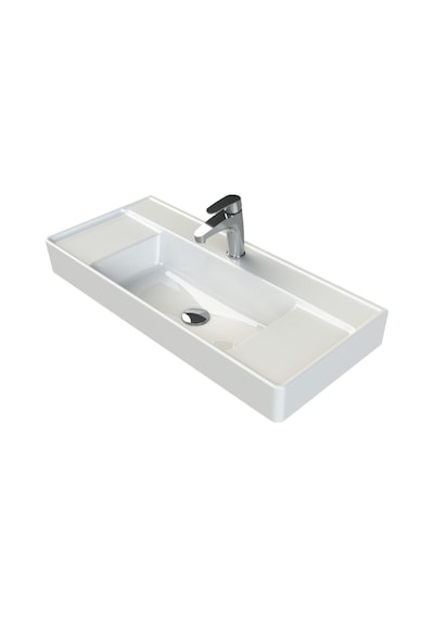 Turkuaz Seramik Cerastyle Sharp 85 x 38 CM Etajer Uyumlu Lavabo