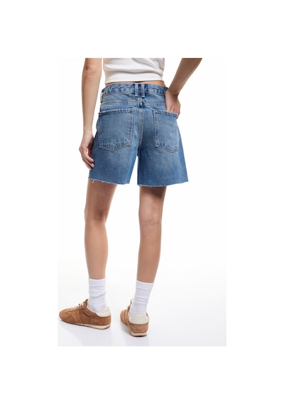 Koton Düğmeli Cep Detaylı Mini Rahat Kalıp Denim Şort Orta İndigo 5sal40002md İndigo