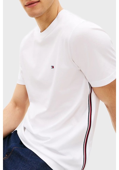 Tommy Hilfiger Erkek T Shirt Mw0mw42393 Ybr Beyaz Beyaz