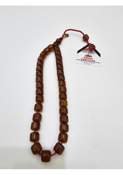 Omari İmzalı Sertifikalı Alman Faturan Sıkma Kehribar Tesbih 11x9 18791042