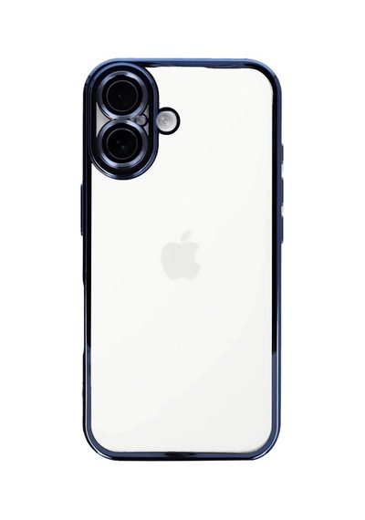 Apple İphone 16 Kılıf Razer Lensli Silikon - Açık Mavi Diğer