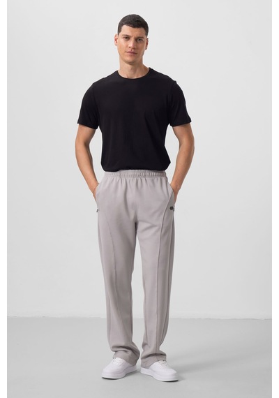Tommylife Taş Yüzeyi Dokulu Standart Fit Palazzo Erkek Pantolon - 82171 Taş