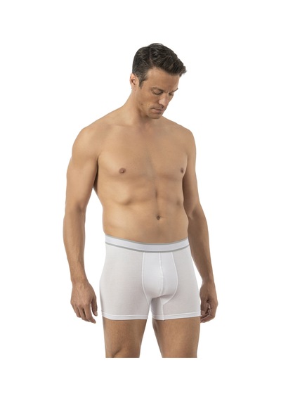 Özkan Underwear Özkan 11226 Erkek %95 Pamuklu Likralı Süprem Kumaş Esnek Rahat Boxer Şort Beyaz