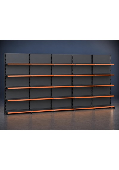 Market Rafı Ekonomik 5'li Bazasız Duvar Ünitesi- 40a/30 4 - H:220 Cm 40x60 Cm-antrasit Gri Çok Renkli