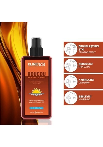 Roucou Bronzlaştırıcı Yağ Sprey 250ml